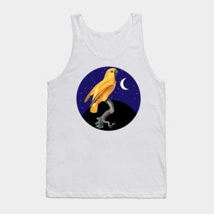 Cute Parrot Vintage Night Background Tank Top